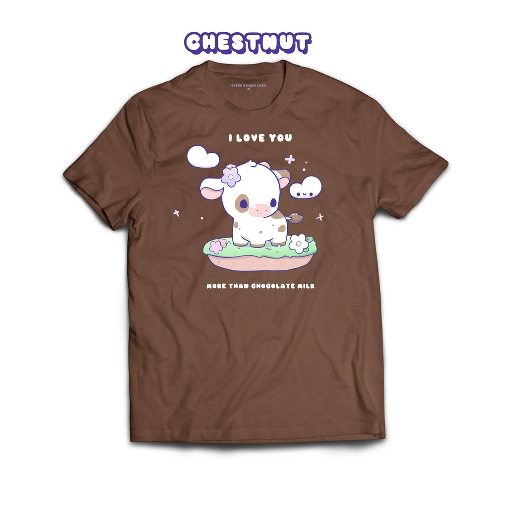 Chocolate Cow T-shirt, Chestnut 100% Ringspun Cotton T-shirt