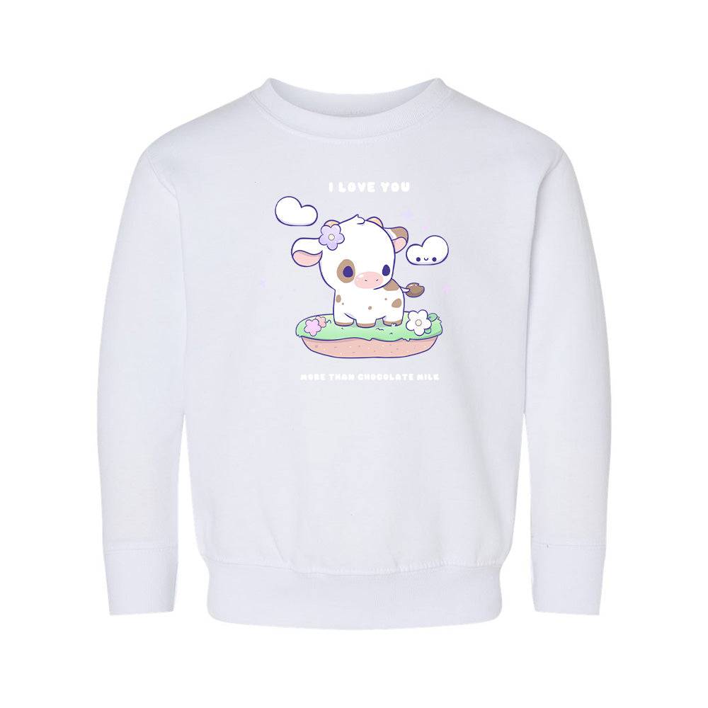 White cow2 Toddler Crewneck Sweatshirt