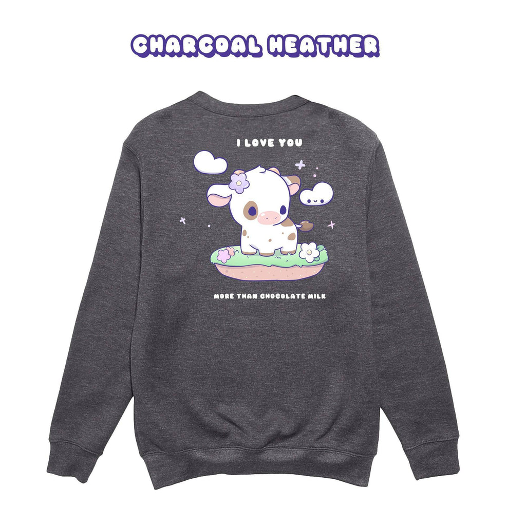 Chocolate Cow Crewneck Premium Sweater - Super Kawaii Labs